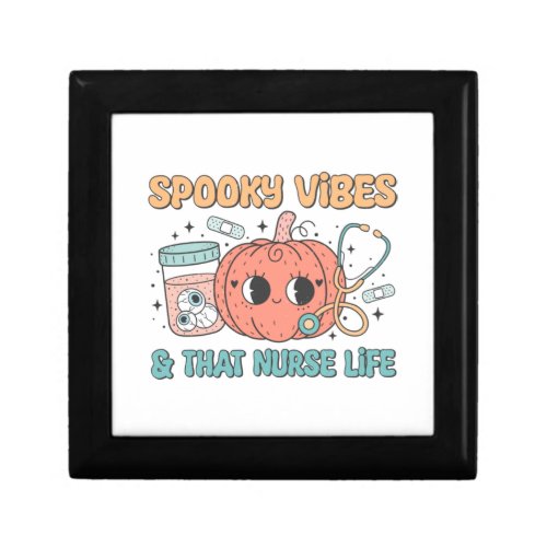 Halloween Nurse Life Illustration Spooky Vibes   Gift Box