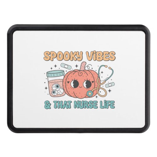 Halloween Nurse Life Illustration Spooky Vibes   Hitch Cover