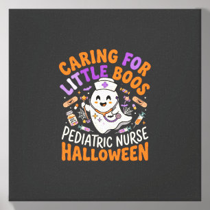 Halloween Nurse Little Boos Canvas Photo Tile