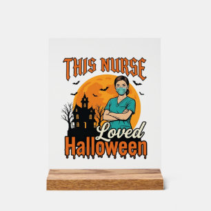 Halloween Nurse Loved Halloween Vintage Spooky_1 Acrylic Sign