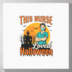 Halloween Nurse Loved Halloween Vintage Spooky_1 Canvas Photo Tile