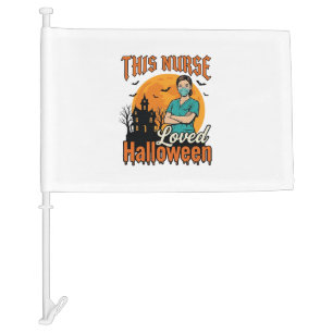 Halloween Nurse Loved Halloween Vintage Spooky_1 Car Flag