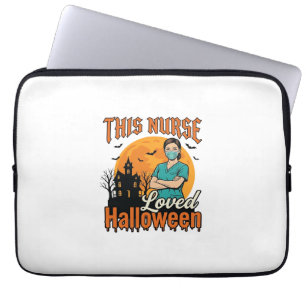 Halloween Nurse Loved Halloween Vintage Spooky_1 Laptop Sleeve
