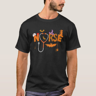 Halloween Nurse Nursing Cute Health Worker Hallowe T-Shirt