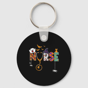 Halloween Nurse Nursing Cute Health Worker Pattern Keychain