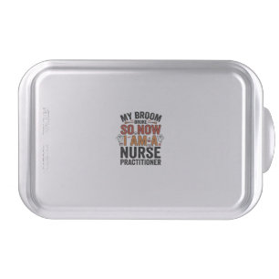 Halloween Nurse Practitioner Broom Broke Vintage D Cake Pan