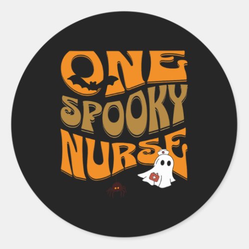 Halloween Nurse Product Funny Scary Creepy Ghost C Classic Round Sticker