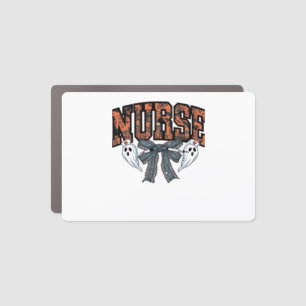 Halloween Nurse Scary Coquette Bow Classic T-Shirt Car Magnet