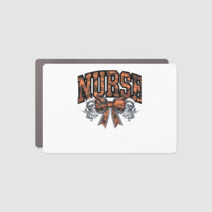 Halloween Nurse Scary Coquette Bow Classic T-Shirt Car Magnet