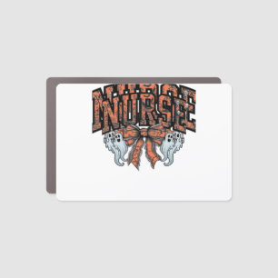 Halloween Nurse Scary Coquette Bow Classic T-Shirt Car Magnet