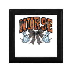Halloween Nurse Scary Coquette Bow Classic T-Shirt Gift Box