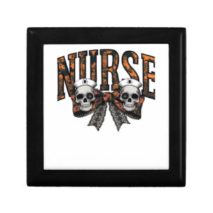 Halloween Nurse Scary Coquette Bow Classic T-Shirt Gift Box