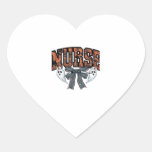 Halloween Nurse Scary Coquette Bow Classic T-Shirt Heart Sticker
