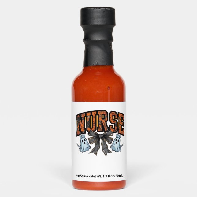 Halloween Nurse Scary Coquette Bow Classic T-Shirt Hot Sauces (Front)
