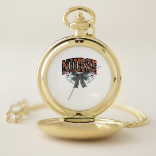Halloween Nurse Scary Coquette Bow Classic T-Shirt Pocket Watch
