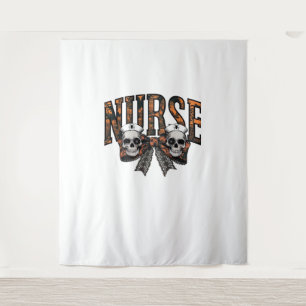 Halloween Nurse Scary Coquette Bow Classic T-Shirt Tapestry