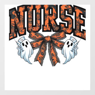 Halloween Nurse Scary Coquette Bow Classic T-Shirt Wall Decal