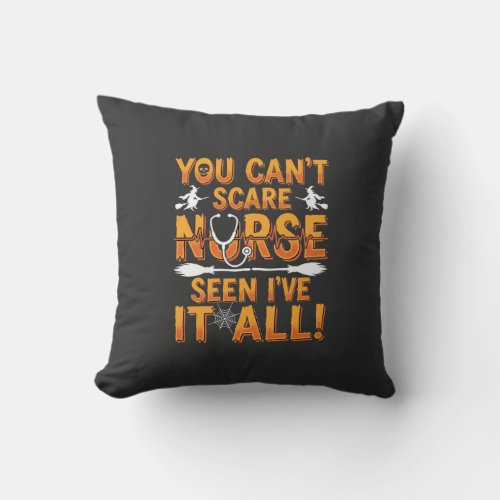 Halloween Nurse Seen It All Design_1 Throw Pillow