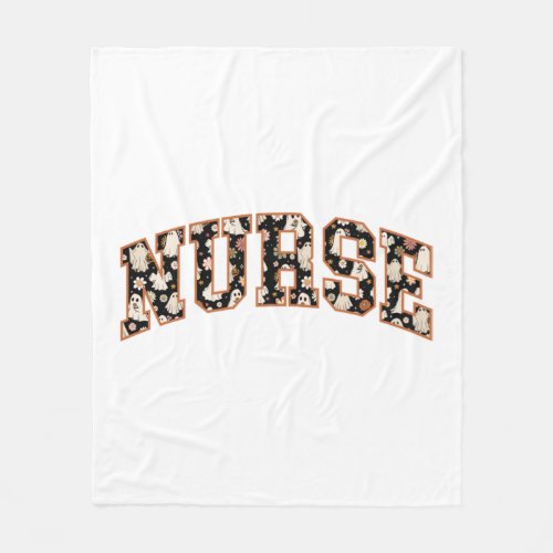 Halloween Nurse Shirt Spooky Nurse T_shirt School  Fleece Blanket