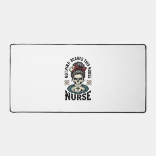 Halloween Nurse Shirt Vintage Skull Graphic_1 Desk Mat