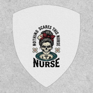 Halloween Nurse Shirt Vintage Skull Graphic_1 Patch