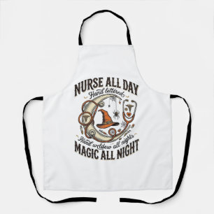 Halloween Nurse Shirt Witchy Medical Night Shift_1 Apron