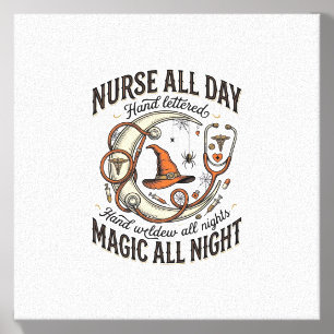 Halloween Nurse Shirt Witchy Medical Night Shift_1 Canvas Photo Tile