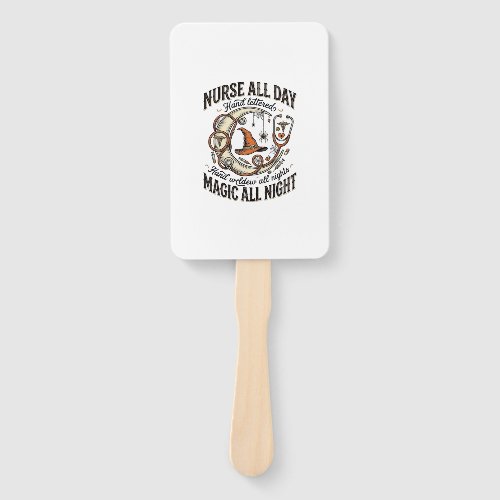 Halloween Nurse Shirt Witchy Medical Night Shift_1 Hand Fan