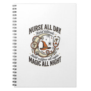 Halloween Nurse Shirt Witchy Medical Night Shift_1 Notebook