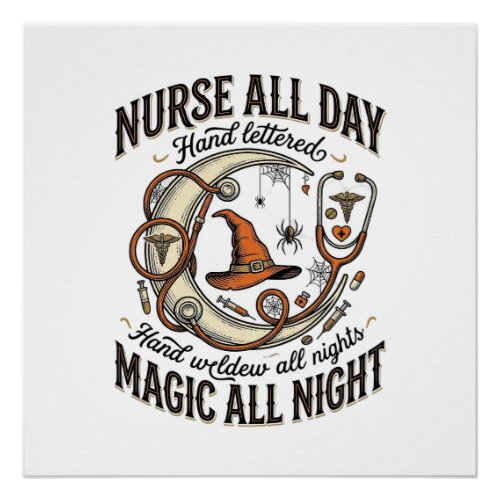 Halloween Nurse Shirt Witchy Medical Night Shift_1 Poster