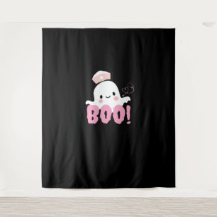 Halloween Nurse Shirts Women Boo! T-Shirt Ghost Nu Tapestry