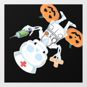 Halloween Nurse Skeleton Essential T-Shirt Wall Decal