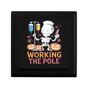 Halloween Nurse Skeleton Funny Joke Essential T-Sh Gift Box