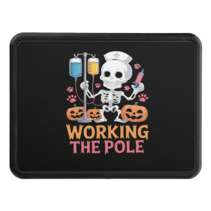 Halloween Nurse Skeleton Funny Joke Essential T-Sh Hitch Cover