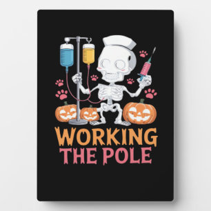 Halloween Nurse Skeleton Funny Joke Essential T-Sh Plaque