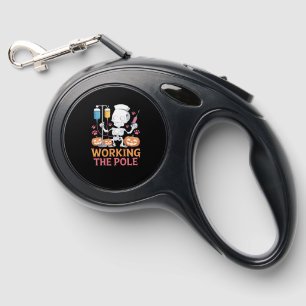 Halloween Nurse Skeleton Funny Joke Essential T-Sh Retractable Pet Leash