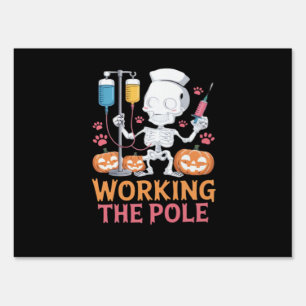 Halloween Nurse Skeleton Funny Joke Essential T-Sh Sign