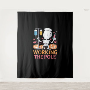 Halloween Nurse Skeleton Funny Joke Essential T-Sh Tapestry