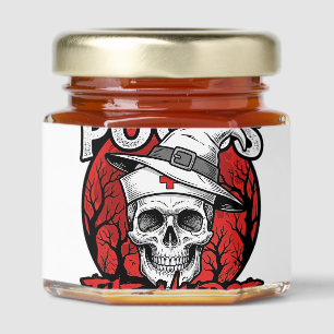 Halloween Nurse Skull Coffee Focus Vintage Shirt D Honey Jar Favors