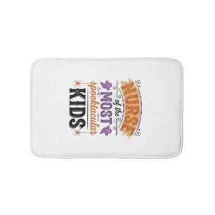 Halloween Nurse Spooktacular Kids Vintage Design_1 Bath Mat