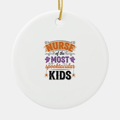 Halloween Nurse Spooktacular Kids Vintage Design_1 Ceramic Ornament