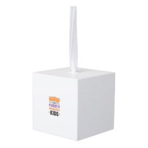 Halloween Nurse Spooktacular Kids Vintage Design_1 Cube Ornament