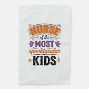 Halloween Nurse Spooktacular Kids Vintage Design_1 Garden Flag