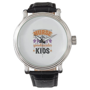 Halloween Nurse Spooktacular Kids Vintage Design_1 Watch