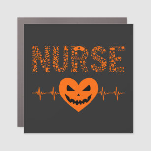 Halloween Nurse Spooky Ghost Heart  Car Magnet