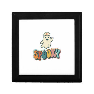 Halloween Nurse Spooky Ghost Retro Funny_1 Gift Box