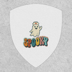 Halloween Nurse Spooky Ghost Retro Funny_1 Patch