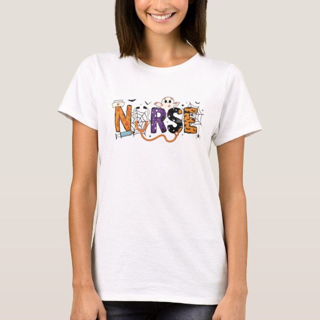 Halloween Nurse Spooky T-Shirt (Front)