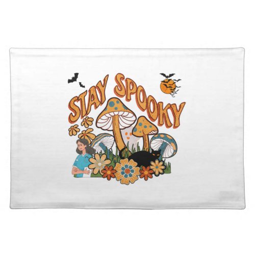 Halloween Nurse Stay Spooky   Cloth Placemat