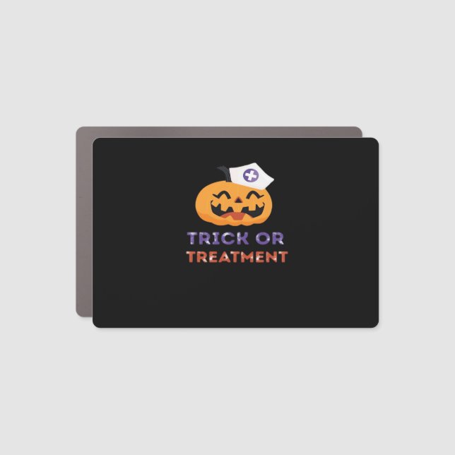 Halloween Nurse Trick or Treatment Classic T-Shirt Car Magnet (Front)